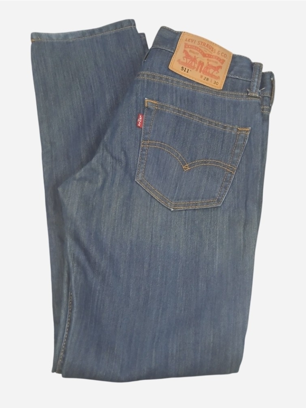 Levi’s Men’s 511 Slim Straight Blue Jeans, 28x30, Medium Wash Y2K